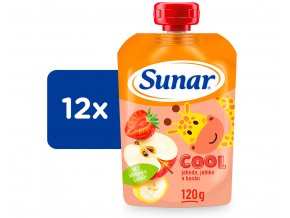 Sunar Cool ovoce jahoda, banán, jablko (12 x 120 g)