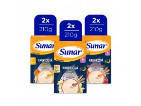 Sunar Mix mléčná kaše na dobrou noc (6 x 210 g)