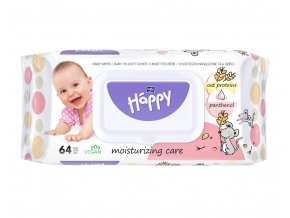 Happy Baby vlhčené ubrousky ovesné proteiny a panthenol 64 ks