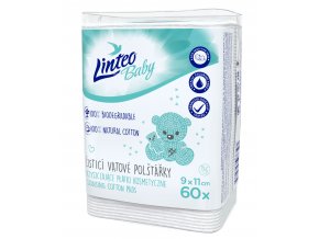 Dětské vatové čisticí polštářky Linteo Baby – 60 ks