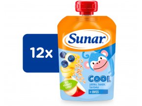 Sunar Cool ovoce jablko, banán, borůvka (12 x 120 g)