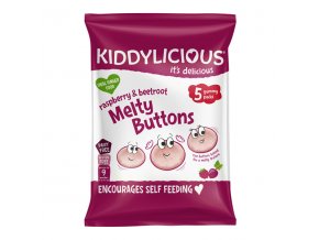 Kiddylicious ovocno zeleninové knoflíčky malina s řepou (5 x 6 g)