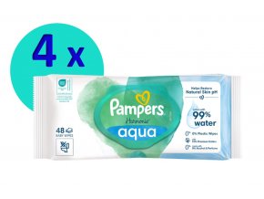 Pampers vlhčené ubrousky Harmonie Aqua 4 x 48 ks