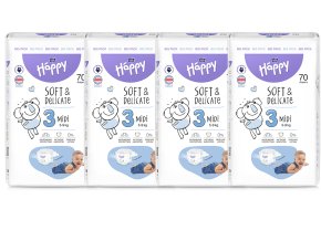 Bella Happy Soft & Delicate BigPack vel. 3 (5 9 kg) 280 ks (4x70 ks)