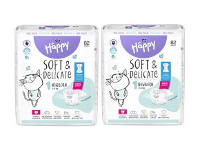 Bella Happy Soft & Delicate BigPack vel. 1 (2 5kg) 164 ks (2x82 ks)