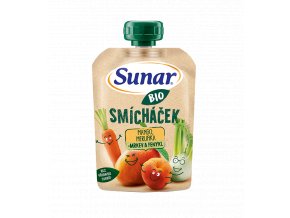 Sunar BIO Smícháček mango, meruňka + mrkev a fenykl (100 g)