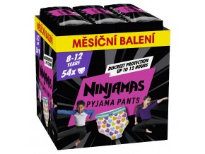 Pyžamové pantsy Pampers pro holky 8 12 let 54 ks (27 43 kg) (1)