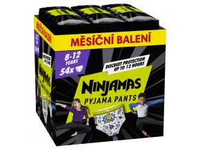 Pyžamové pantsy Pampers pro kluky 8 12 let 54 ks (27 43 kg) (1)