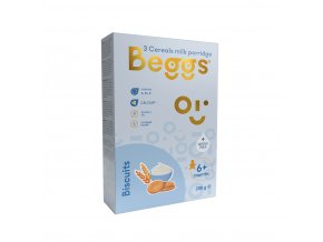 Beggs Mléčná 3zrnná kaše se sušenkami (200 g)