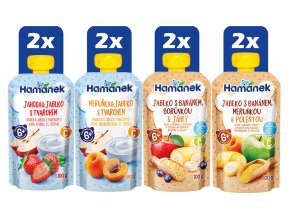 Hamánek Mix kapsiček tvaroh jáhly polenta (6+) 8 x 100 g