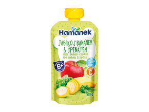 Hamánek Jablko s banánem a špenátem 100 g
