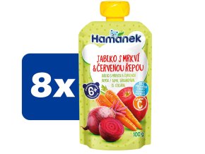 Hamánek Jablko s mrkví a červenou řepou 8 x 100 g