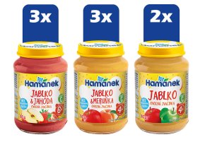 Hamánek Ovocný mix neslazený ve skle 8 x 180 g