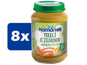 Hamánek Telecí se zeleninou a bramborovým pyré 8 x 190 g