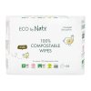 ECO vlhčené ubrousky Naty bez vůně pro citlivou pokožku výhodné balení (3 x 56 ks)