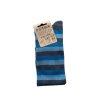A26 - gestreifte elastische Damen-Baumwollkniestrümpfe