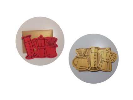 Kávové vánoční ozdoby (3 kusy)