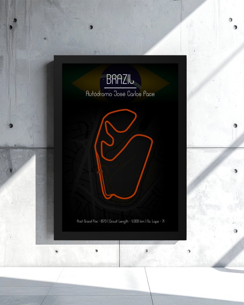 Plakát závodního okruhu Brazílie – Interlagos