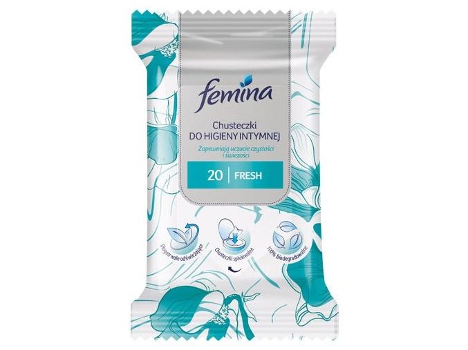 FEMINA, Ubrousky pro intimní hygienu Fresh (20 ks) (1)