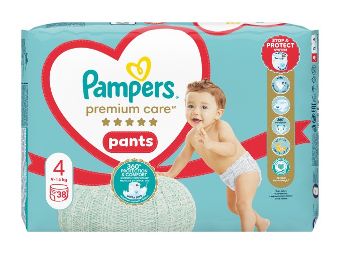 Pampers Premium Care pants 4 maxi (9 15 kg) 38 ks