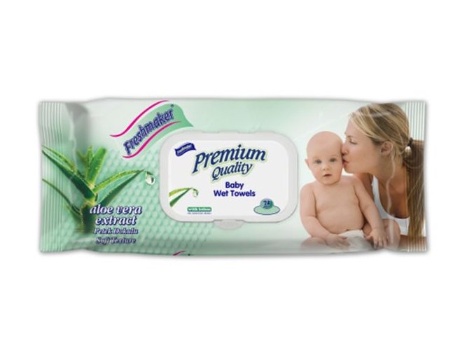 Freshmaker vlhčené ubrousky Premium Aloe vera 72 ks s víčkem