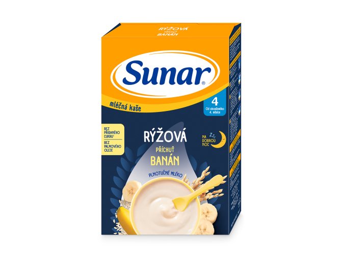 Sunar Mléčná banánová kaše na dobrou noc (225 g)