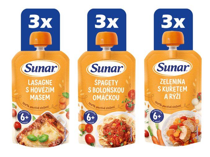 Sunar Masozeleninový mix karton (9 x 120 g)