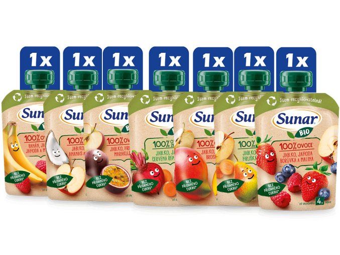 Sunar BIO kapsička mix karton (7 x 100 g)