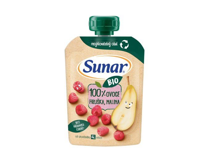 Sunar BIO kapsička hruška, malina (100 g)