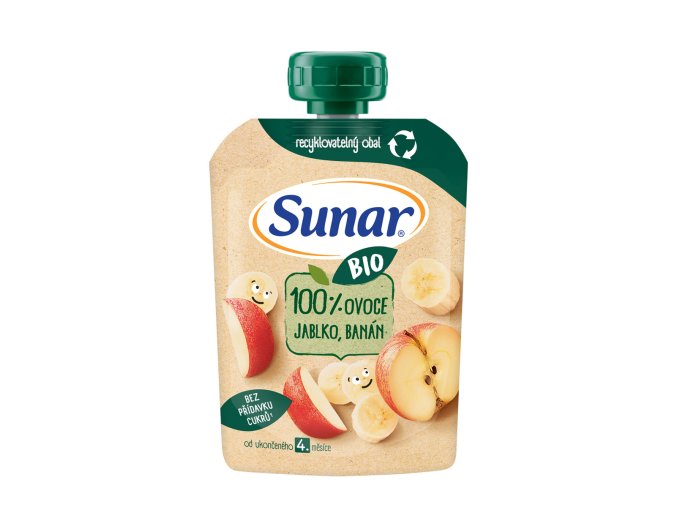 Sunar BIO kapsička jablko, banán (100 g)