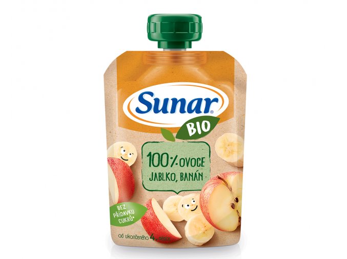 Sunar BIO kapsička jablko, banán (100 g)