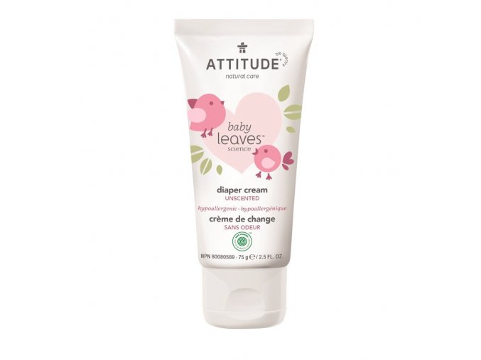 Zinkový krém na opruzeniny ATTITUDE Baby leaves bez vůně 75 ml