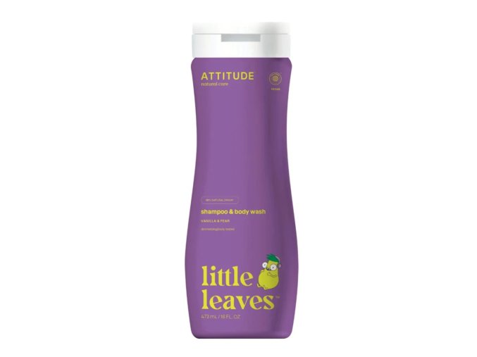 Dětské tělové mýdlo a šampon (2v1) ATTITUDE Little leaves s vůní vanilky a hrušky 473 ml (1)