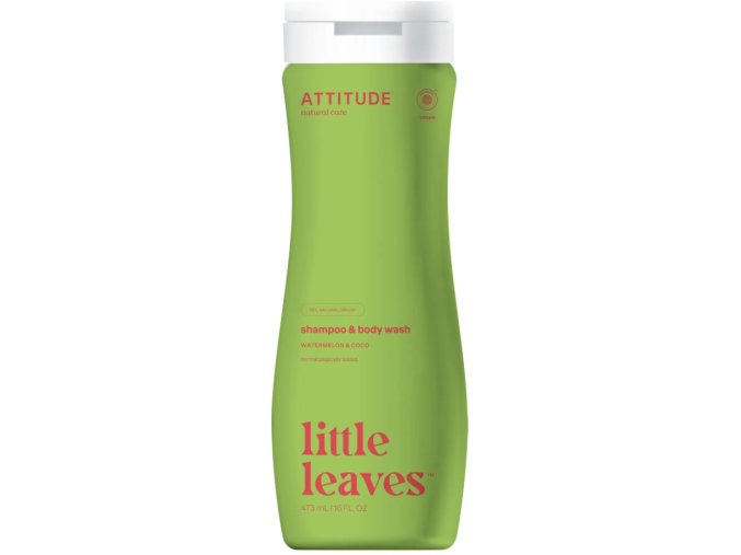 Dětské tělové mýdlo a šampon (2v1) ATTITUDE Little leaves s vůní melounu a kokosu 473 ml