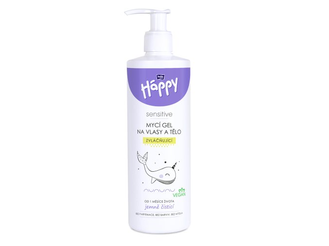 HAPPY Mycí gel na vlasy a tělo 400 ml