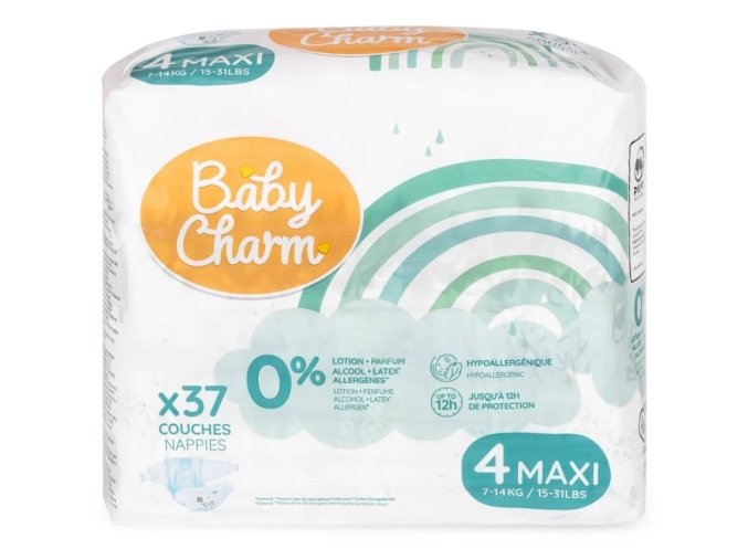 Baby Charm Super Dry Flex vel. 4 Maxi (7 14 kg) 37 ks (1)