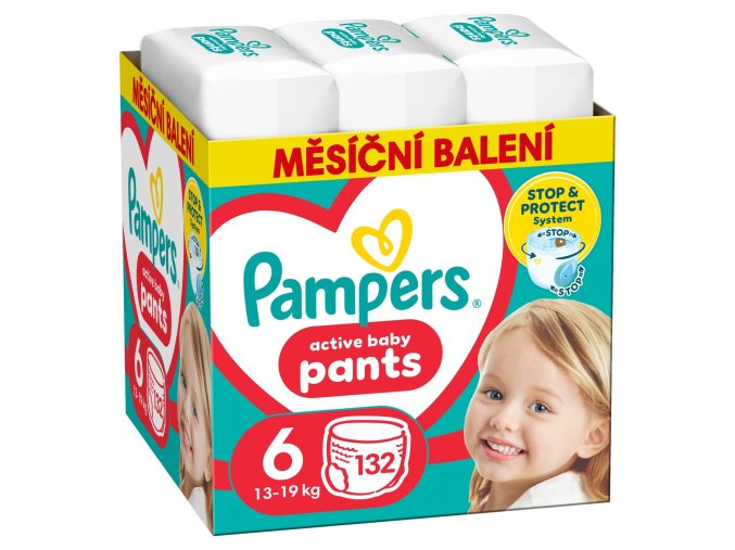 Pampers Active Baby Pants vel. 6 132 ks (13 19 kg) (1)