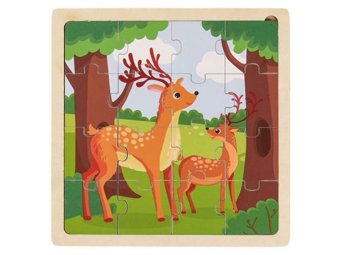 Playtive Dřevěné puzzle jelen (1)