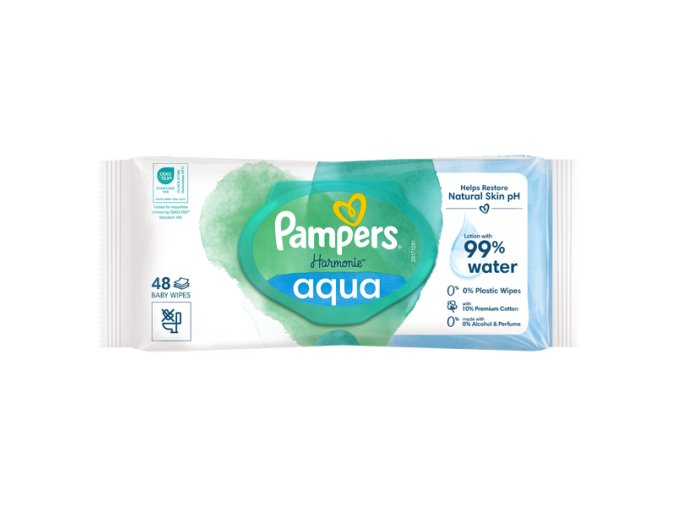 Pampers vlhčené ubrousky Harmonie Aqua 48 ks