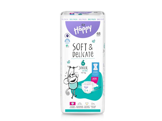 Bella Happy Soft & Delicate BigPack vel. 6 48 ks (15+ kg)
