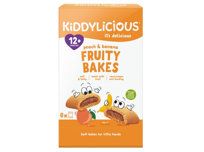 Kiddylicious koláčky s jablečno broskvovo banánovou náplní 132 g (6 x 22 g) (1)