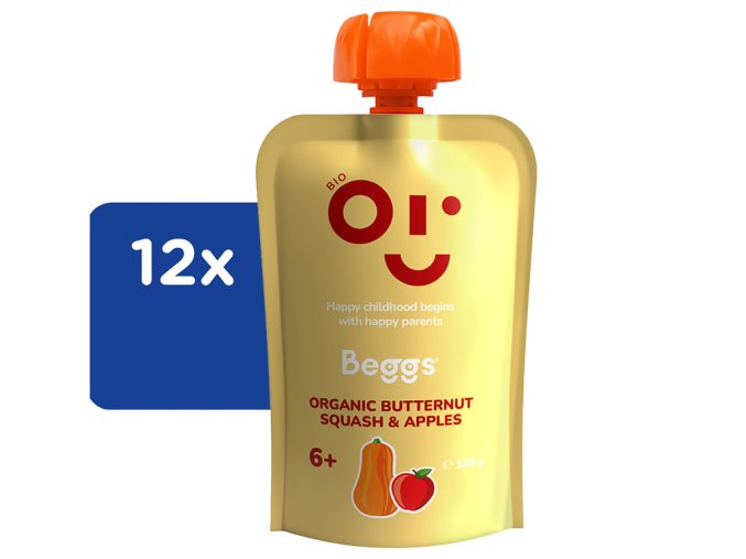 Beggs BIO Máslová dýně a jablka 12 x 120 g