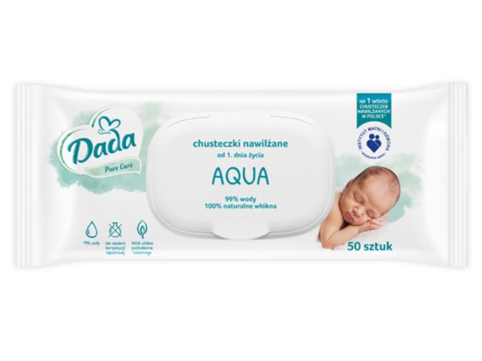 Dada Pure Care vlhčené ubrousky Aqua 50 ks (1)