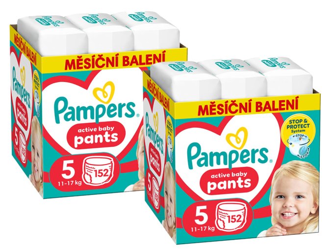Pampers Pants vel. 5 304 ks (2x152 ks) (12 17 kg)