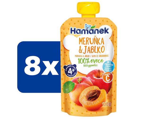 Hamánek Meruňka a jablko 8 x 100 g