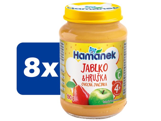Hamánek Jablko a hruška 8 x 190 g