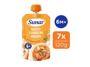 Sunar Batáty s kuřecím masem (7 x 120 g)