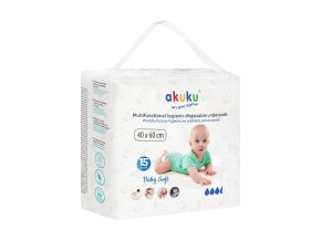 Akuku jednorázové hygienické podložky Baby Soft 40x60cm 15ks (1)