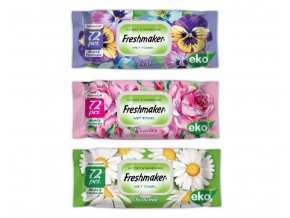 Freshmaker vlhčené ubrousky Flower s víčkem 72 ks