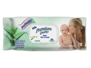 Freshmaker vlhčené ubrousky Premium Aloe vera 72 ks s víčkem